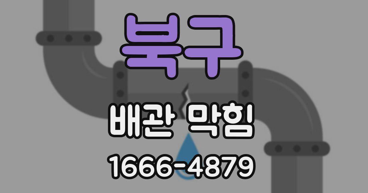 북구 배관 막힘