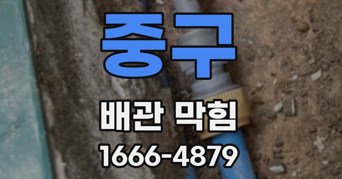 중구 배관 막힘