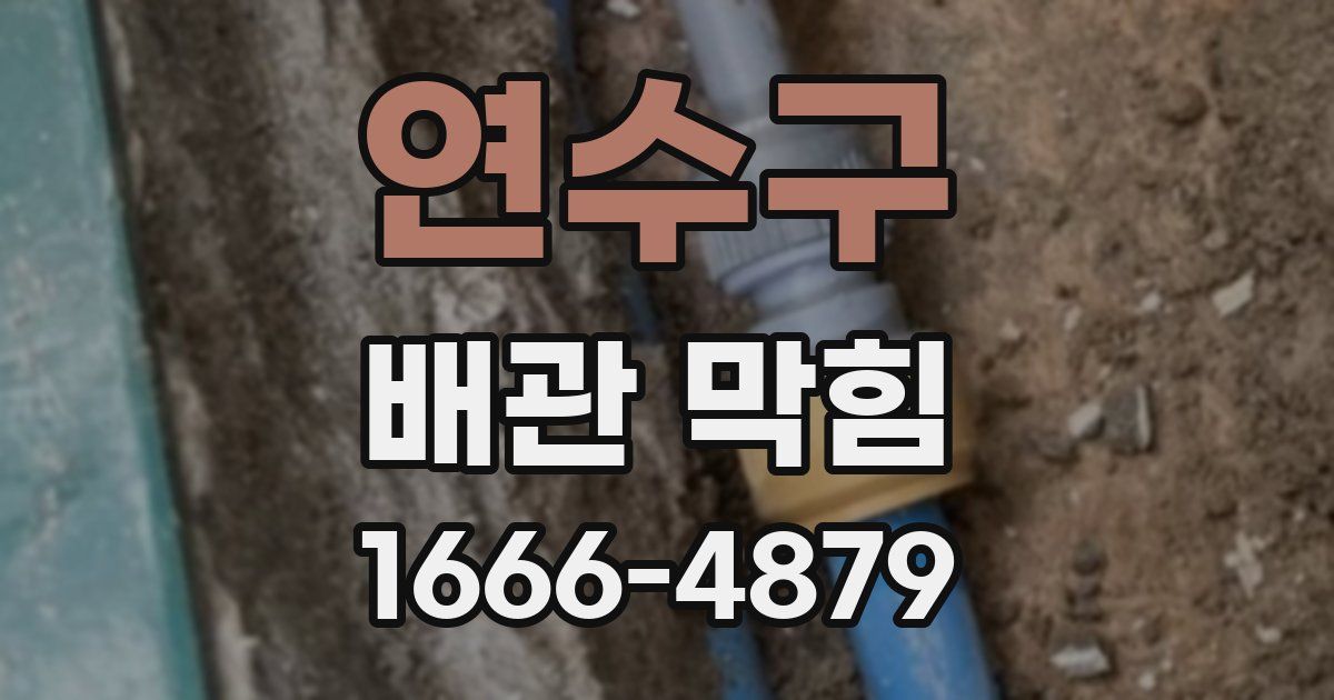 연수구 배관 막힘