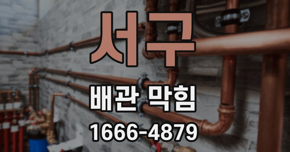 서구 배관 막힘