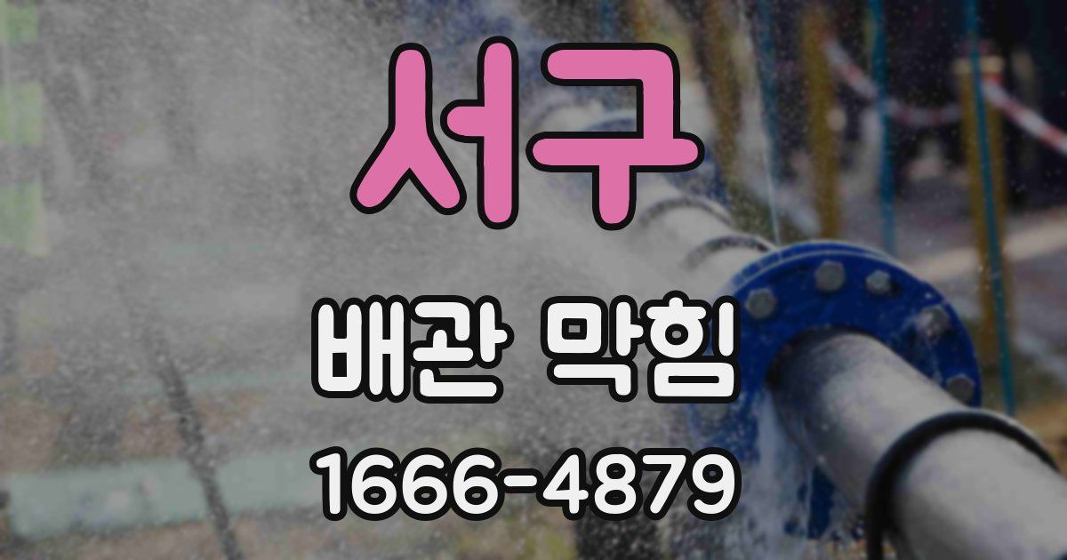 서구 배관 막힘