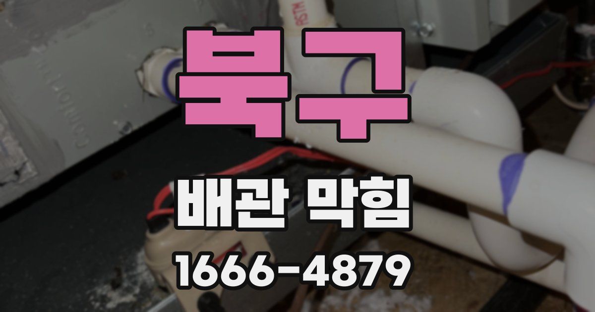 북구 배관 막힘