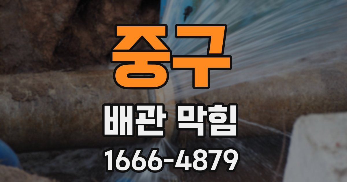 중구 배관 막힘