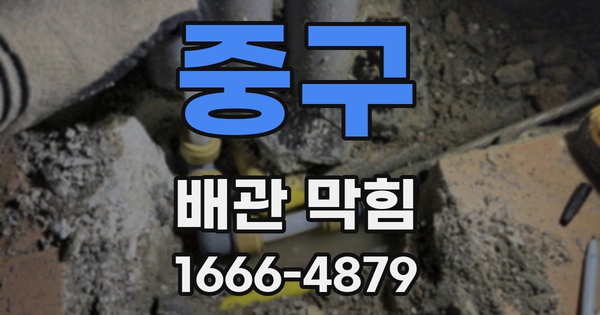 중구 배관 막힘