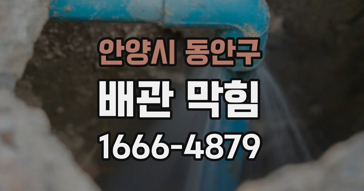 안양시 동안구 배관 막힘