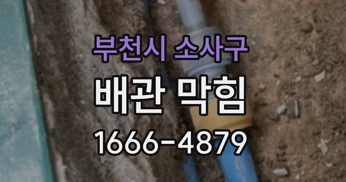 부천시 소사구 배관 막힘