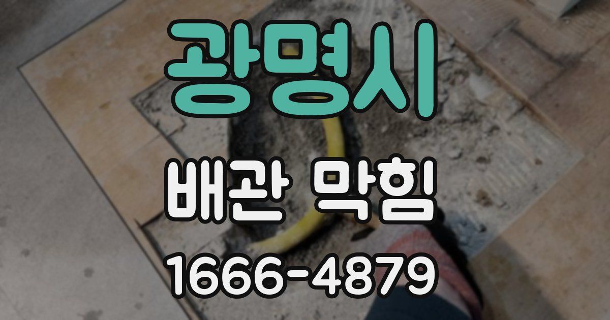 광명시 배관 막힘