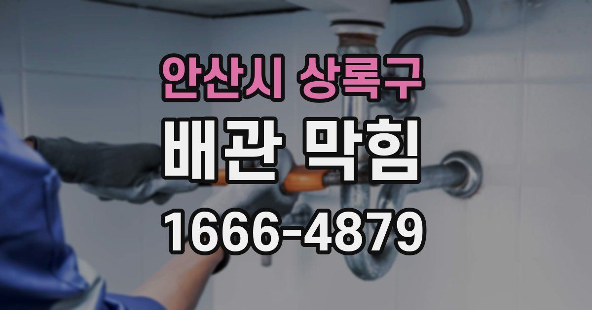 안산시 상록구 배관 막힘