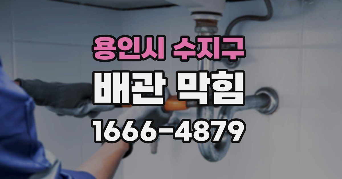용인시 수지구 배관 막힘