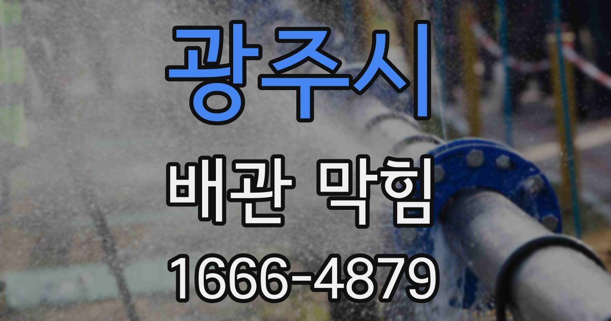 광주시 배관 막힘