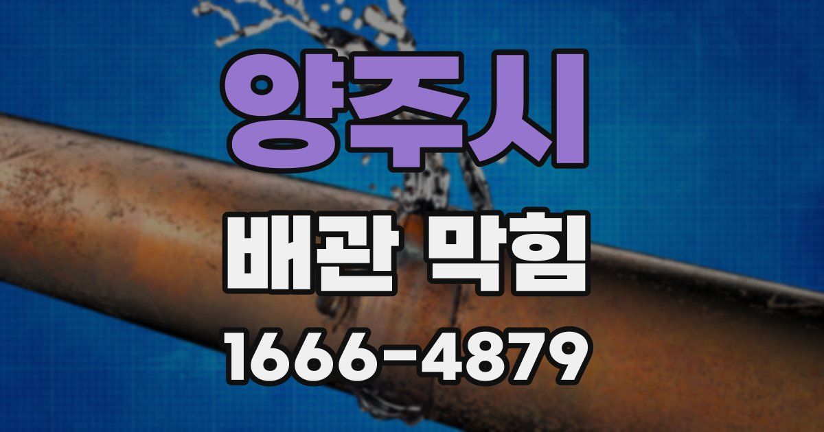양주시 배관 막힘