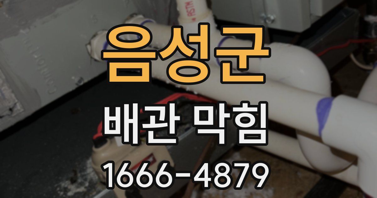 음성군 배관 막힘
