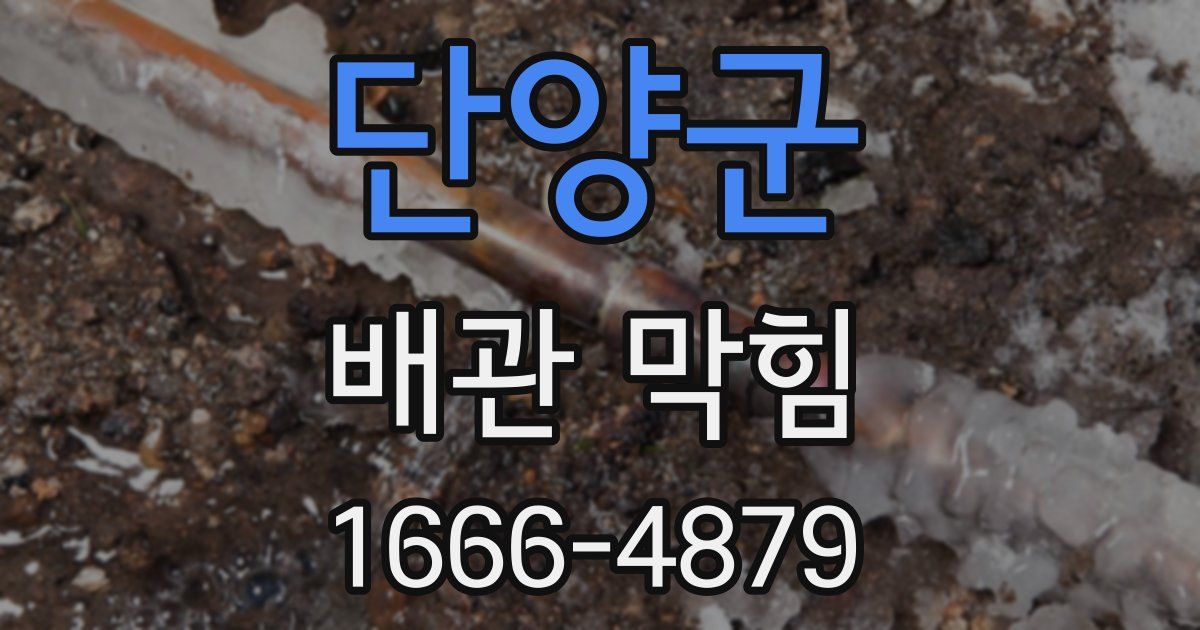 단양군 배관 막힘