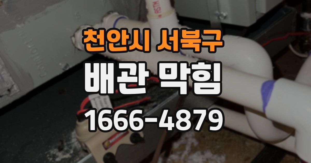 천안시 서북구 배관 막힘