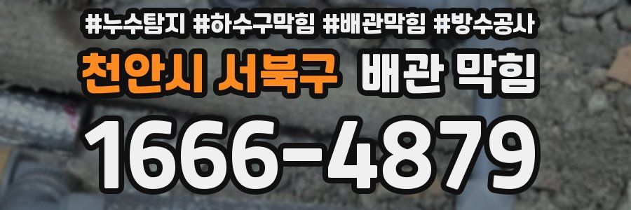 천안시 서북구 배관 막힘