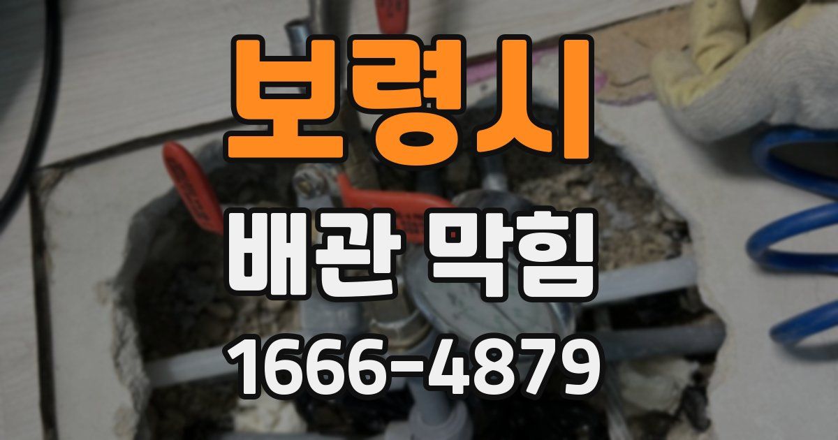 보령시 배관 막힘