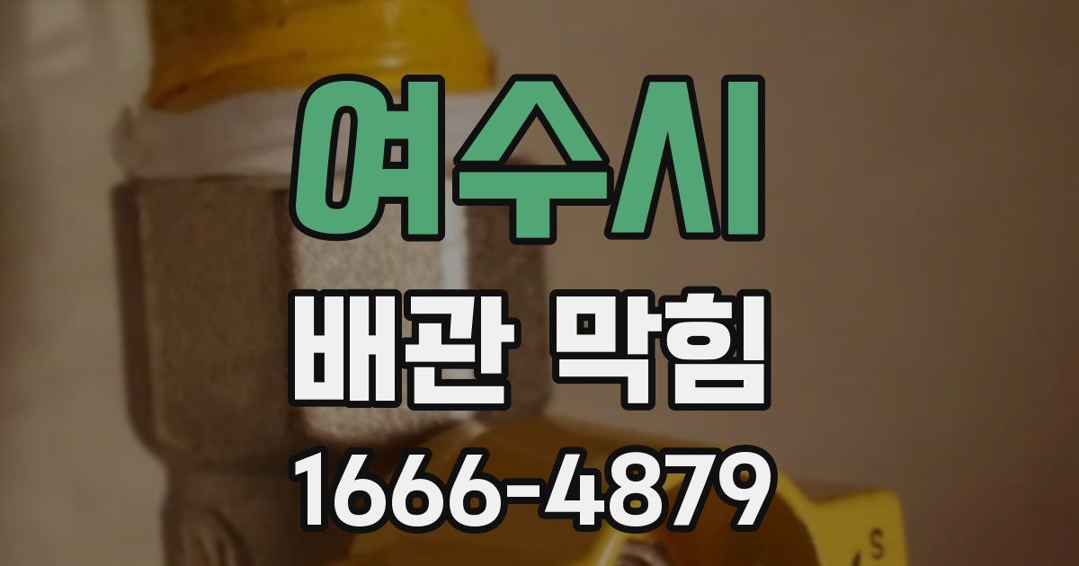 여수시 배관 막힘