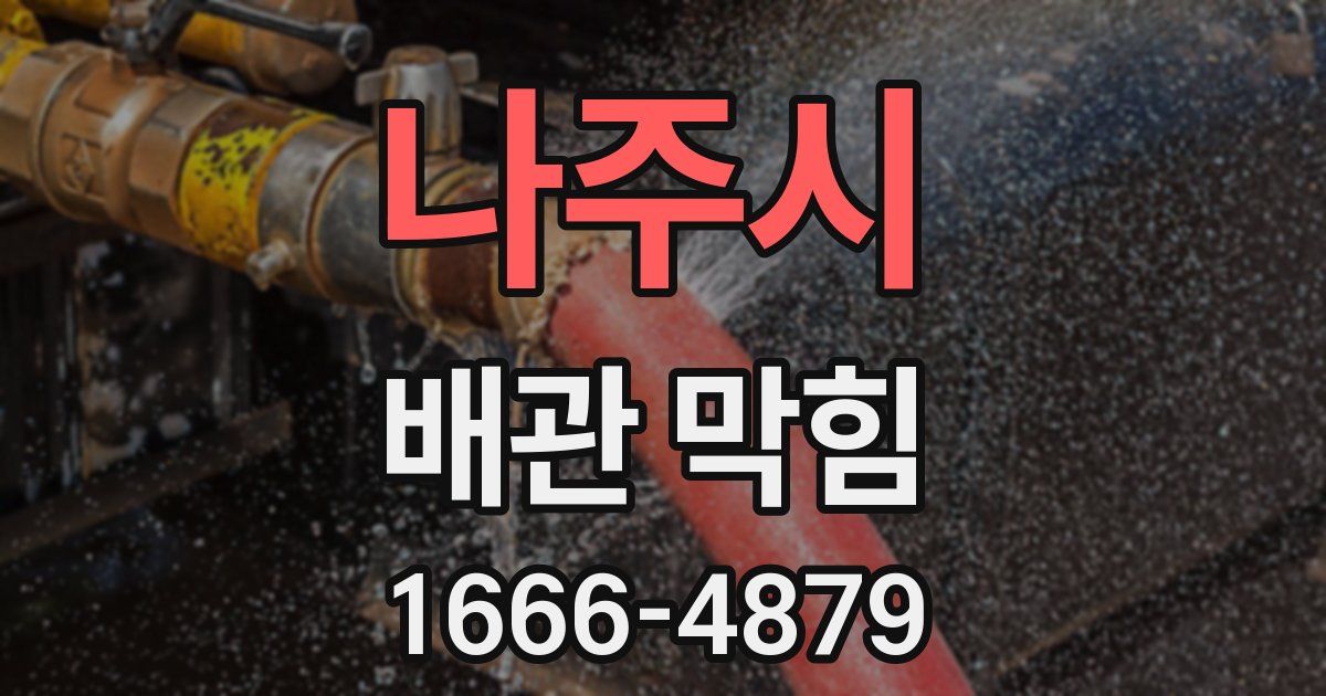 나주시 배관 막힘