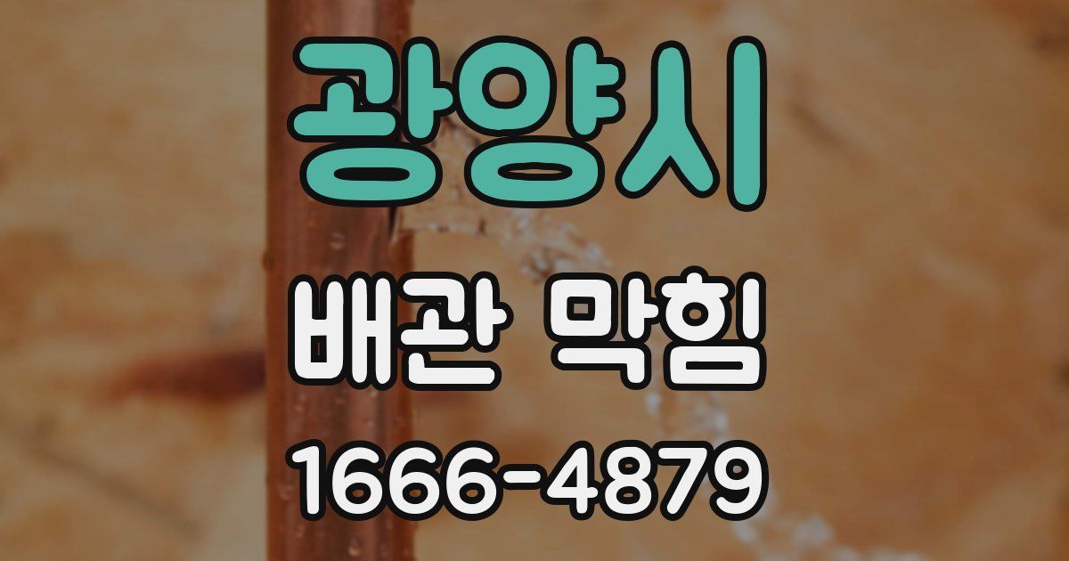 광양시 배관 막힘