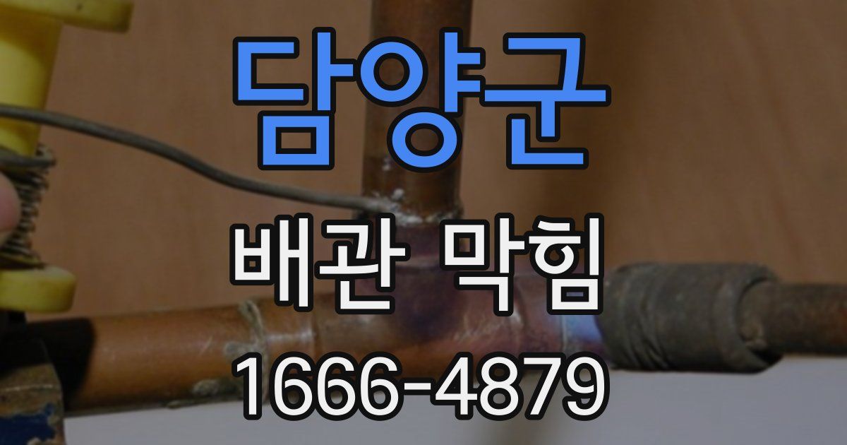 담양군 배관 막힘
