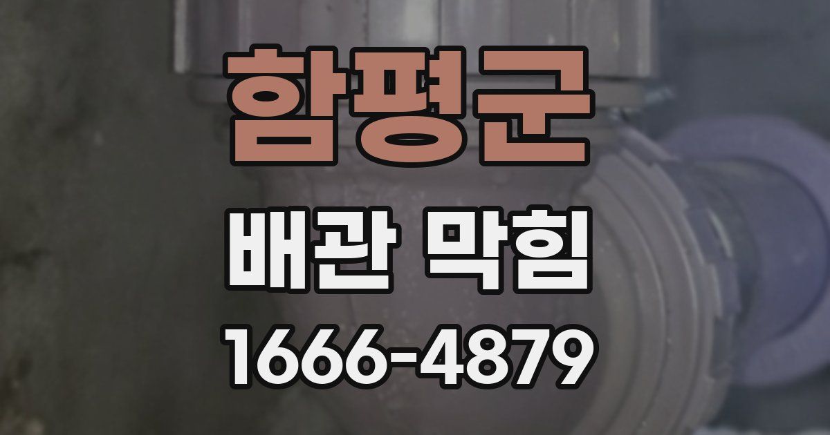 함평군 배관 막힘