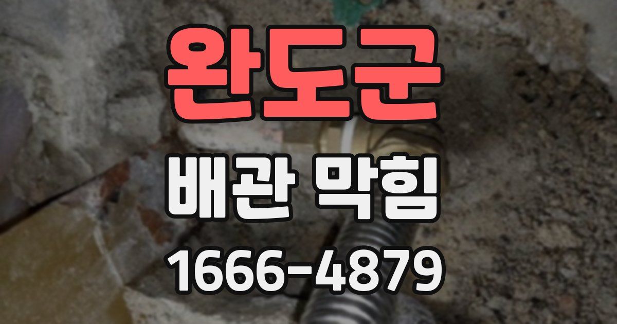 완도군 배관 막힘