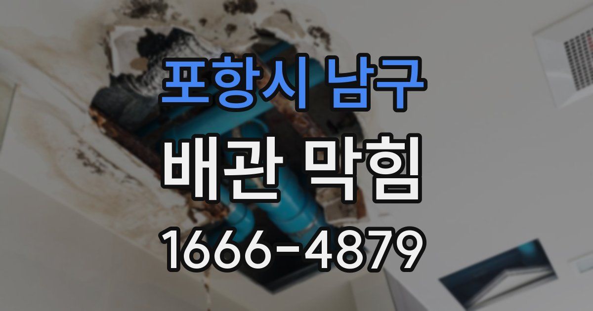 포항시 남구 배관 막힘