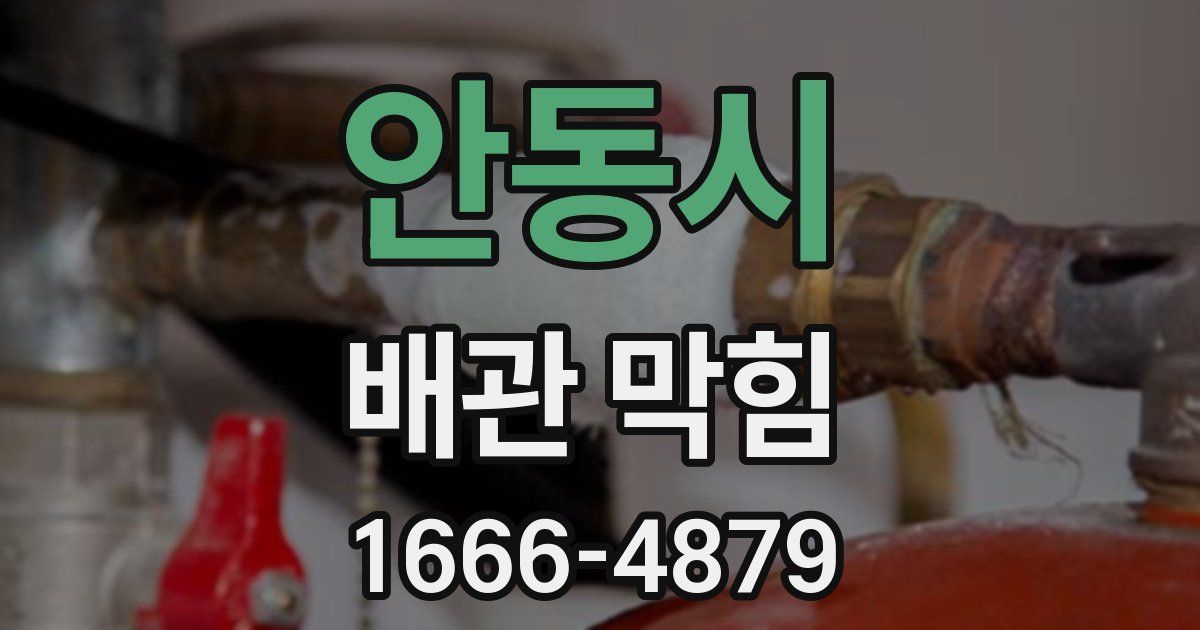 안동시 배관 막힘