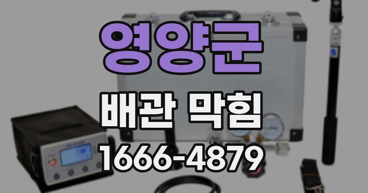 영양군 배관 막힘