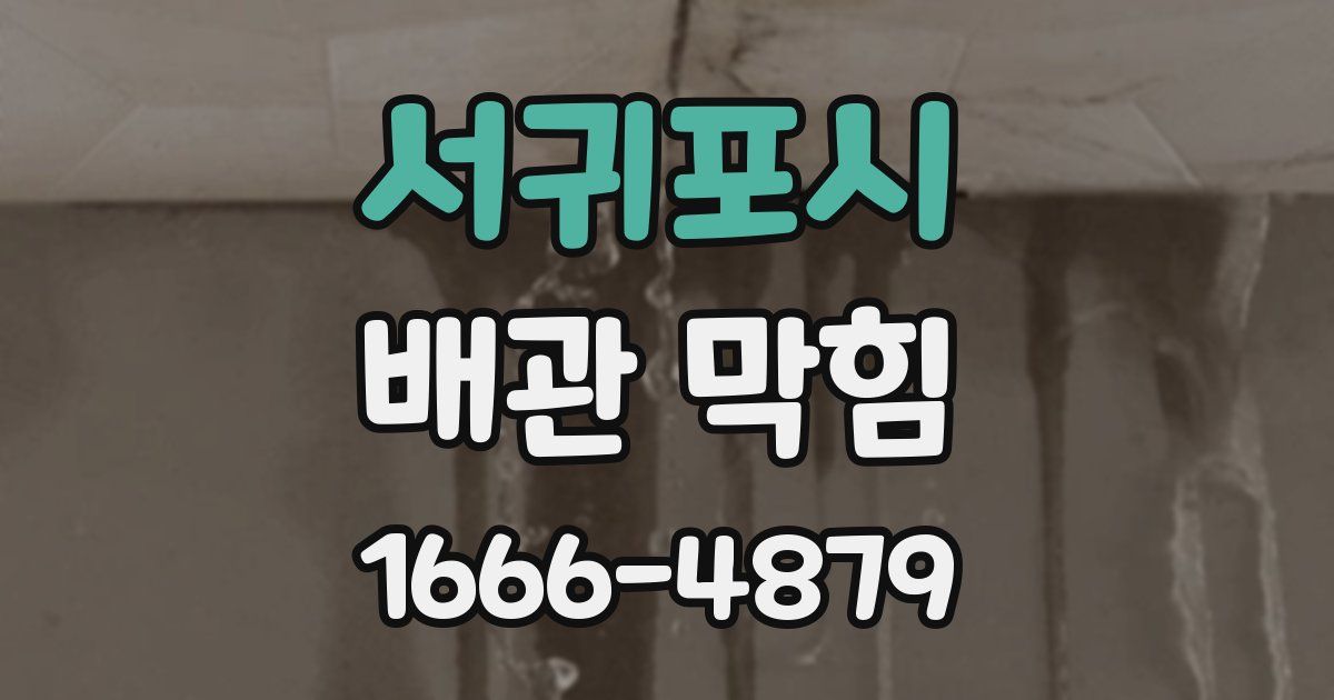 서귀포시 배관 막힘