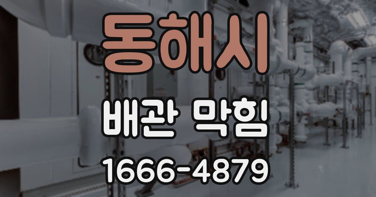 동해시 배관 막힘