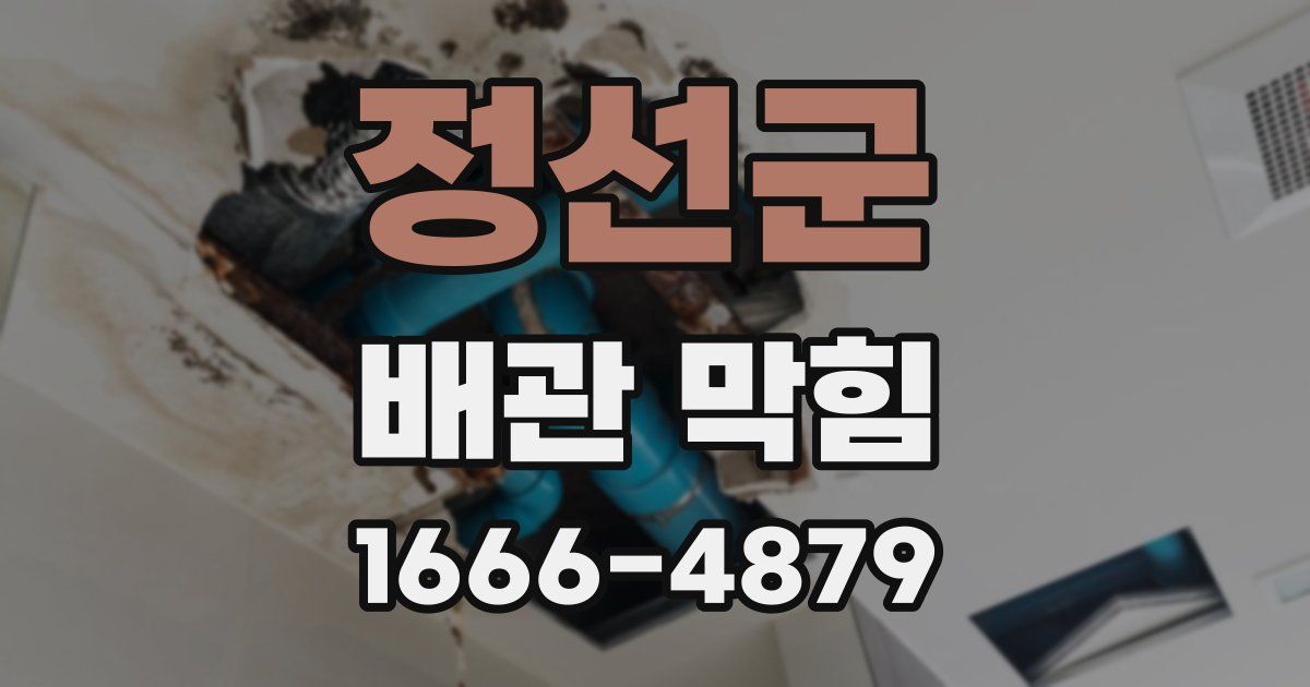 정선군 배관 막힘