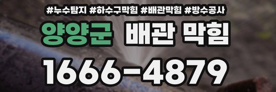 양양군 배관 막힘