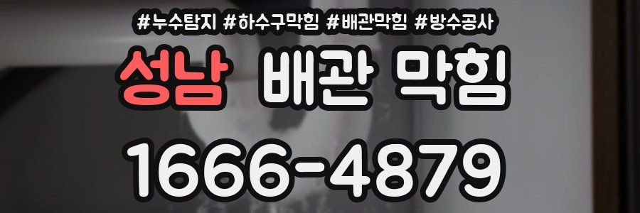 성남 배관 막힘