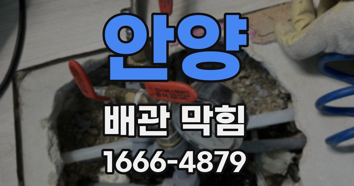 안양 배관 막힘