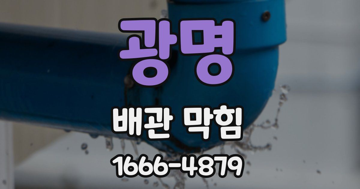 광명 배관 막힘