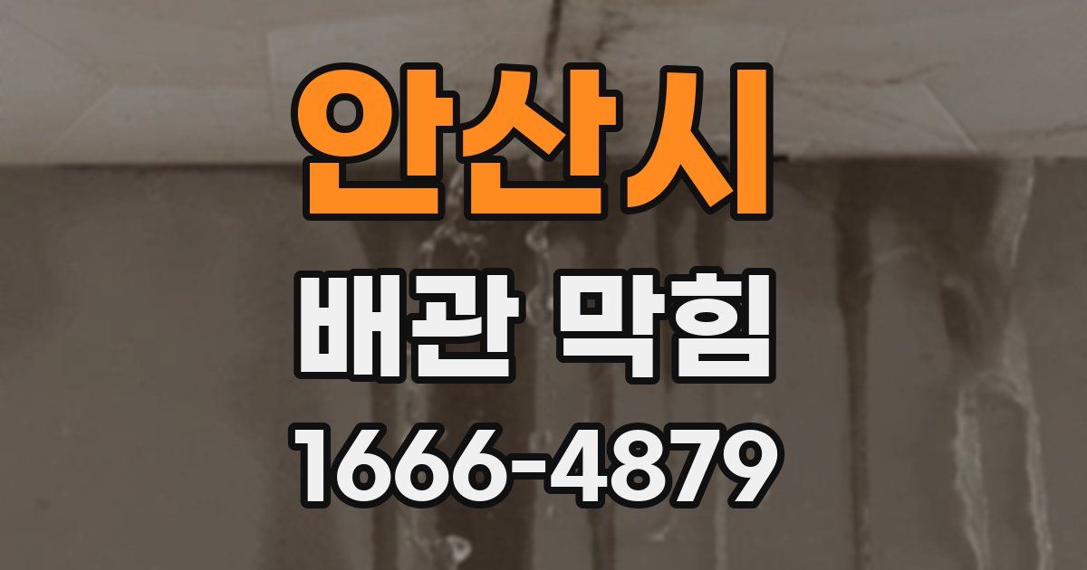 안산시 배관 막힘