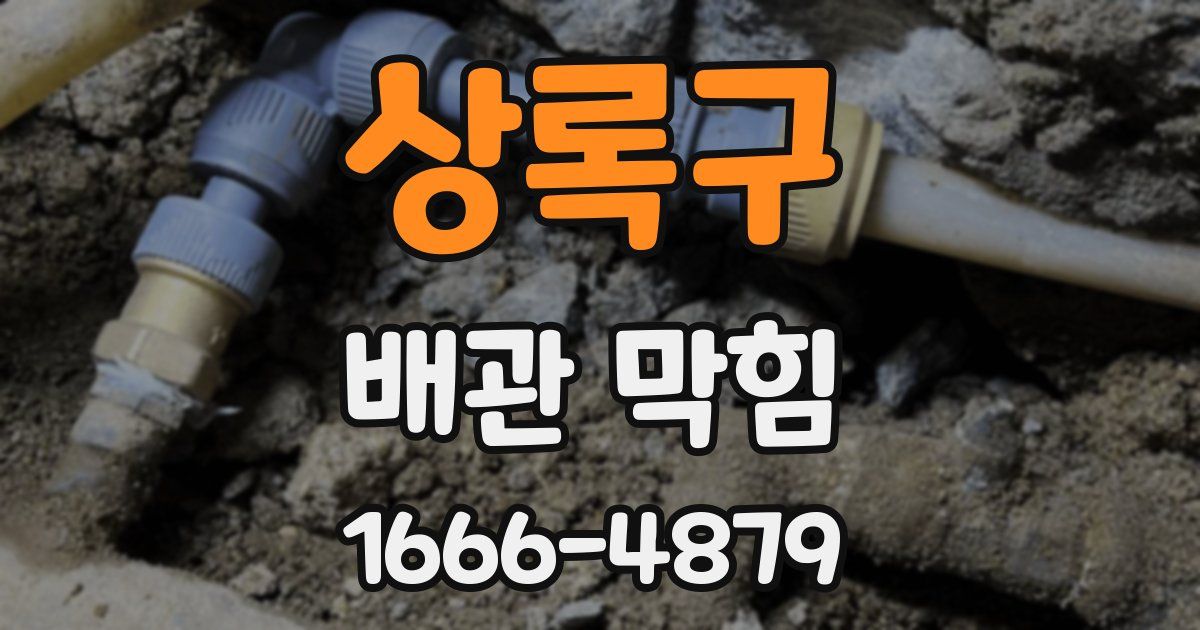 상록구 배관 막힘