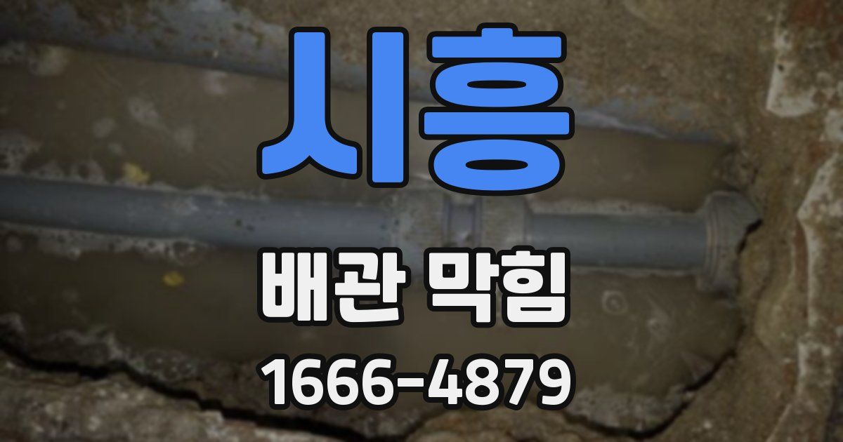 시흥 배관 막힘