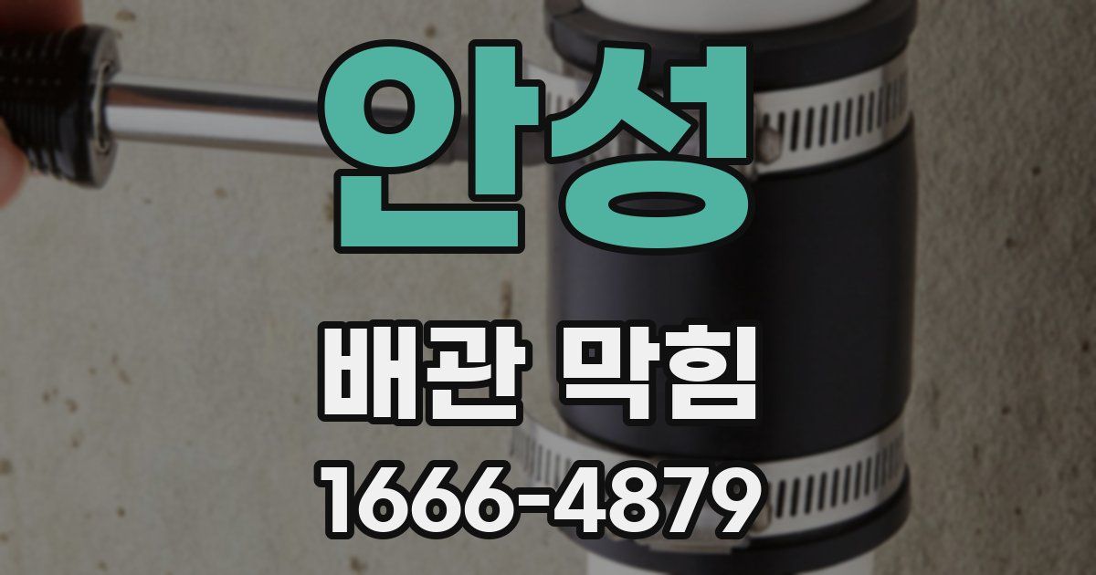 안성 배관 막힘