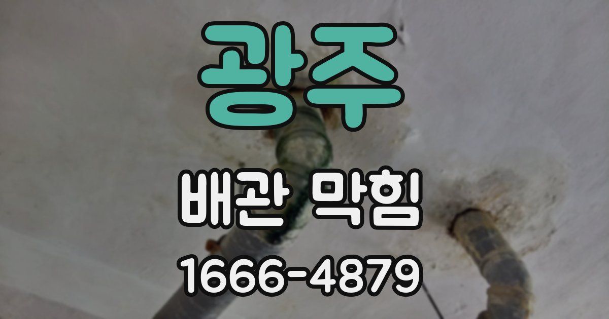 광주 배관 막힘