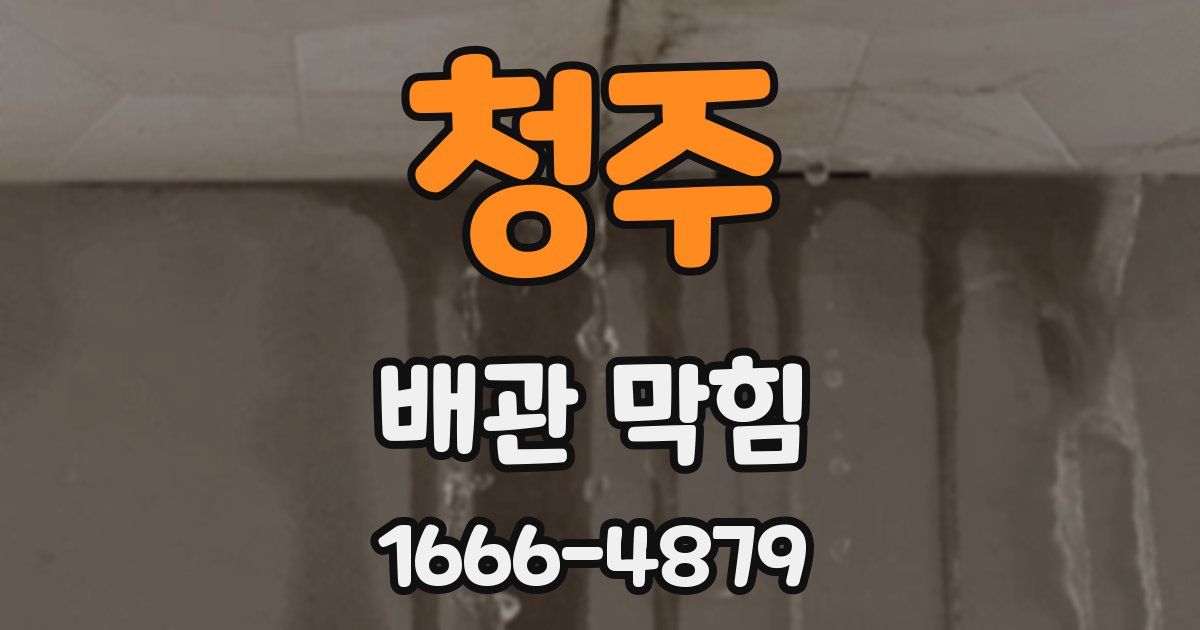 청주 배관 막힘