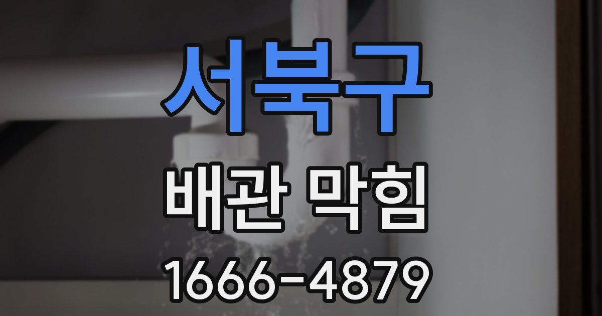 서북구 배관 막힘