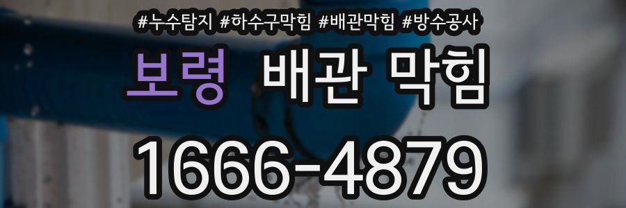 보령 배관 막힘