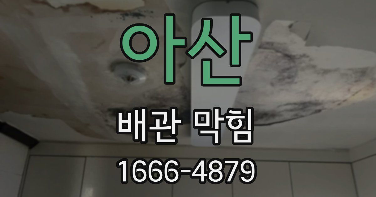 아산 배관 막힘