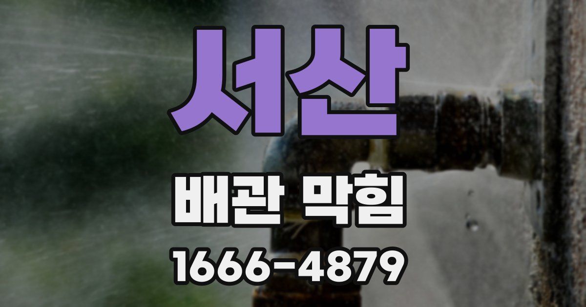 서산 배관 막힘