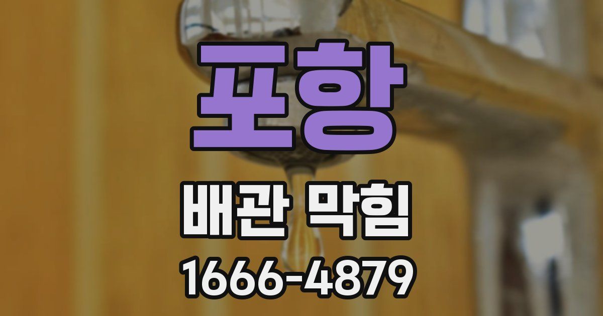 포항 배관 막힘