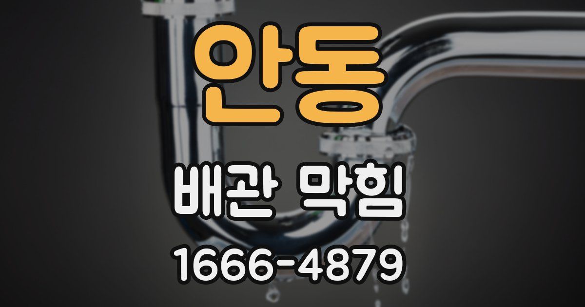 안동 배관 막힘