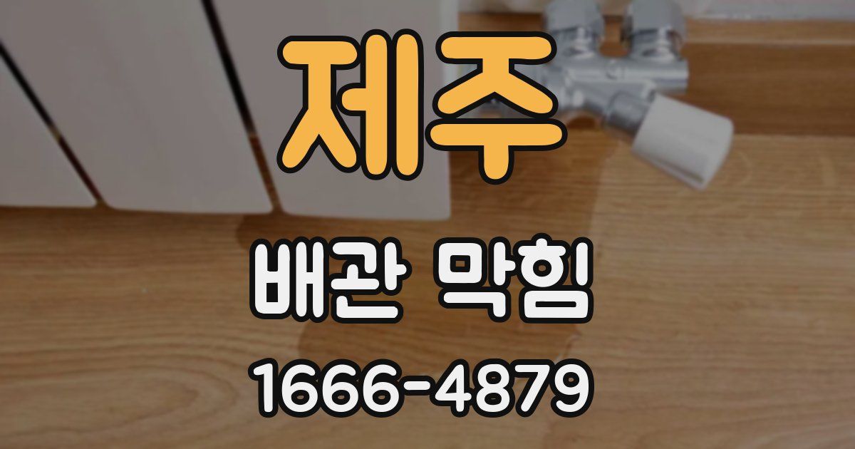 제주 배관 막힘