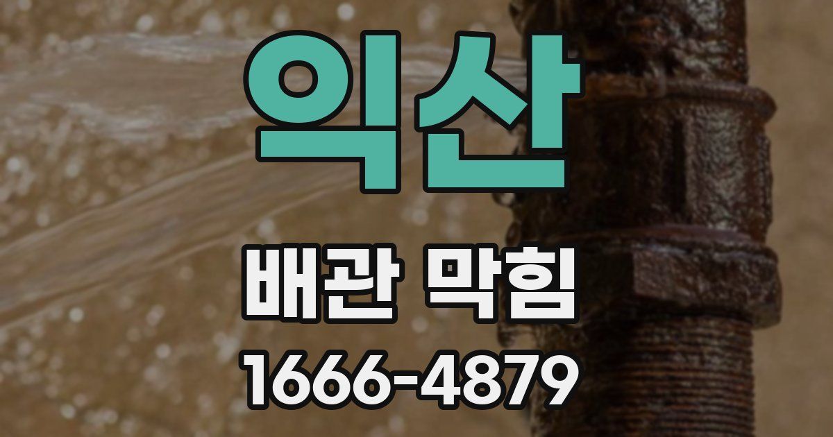 익산 배관 막힘